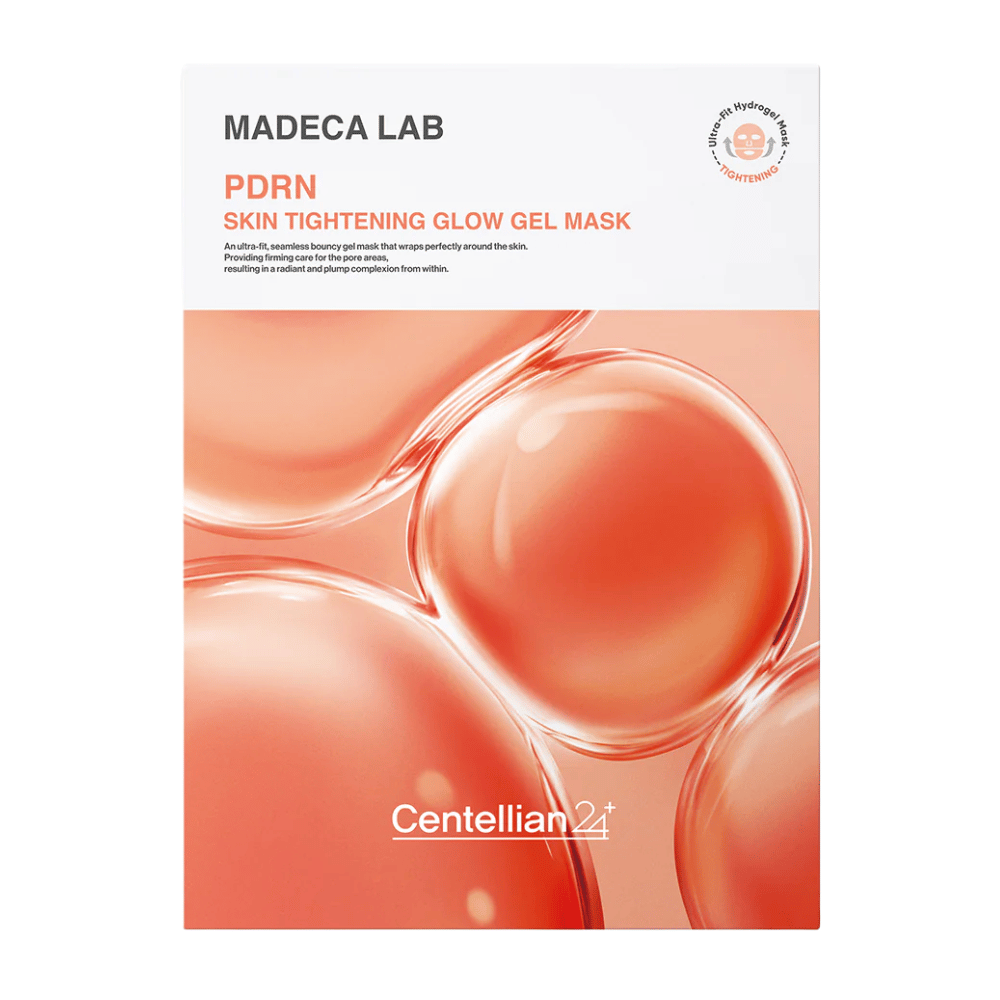 MADECA LAB PDRN Skin Tightening Glow Gel Mask da Centellian24 – maschera gel coreana con tecnologia PDRN per una pelle più soda, luminosa e con elasticità migliorata.