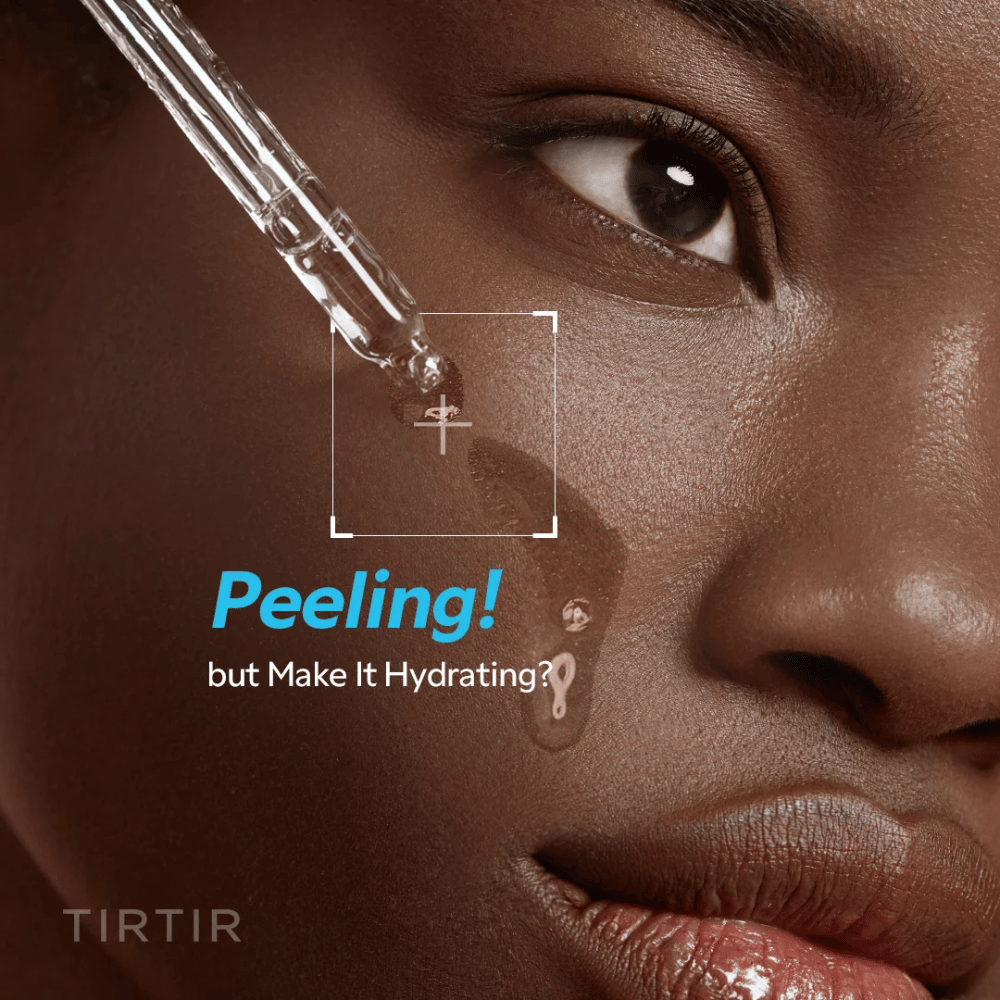 TIRTIR PHA 15% Serum – esfoliazione idratante con pipetta applicata sulla pelle