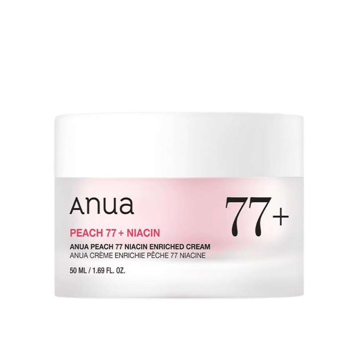 Immagine del prodotto di Anua Peach 77% Niacin Enriched Cream 50 ml – crema illuminante e idratante con niacinamide.