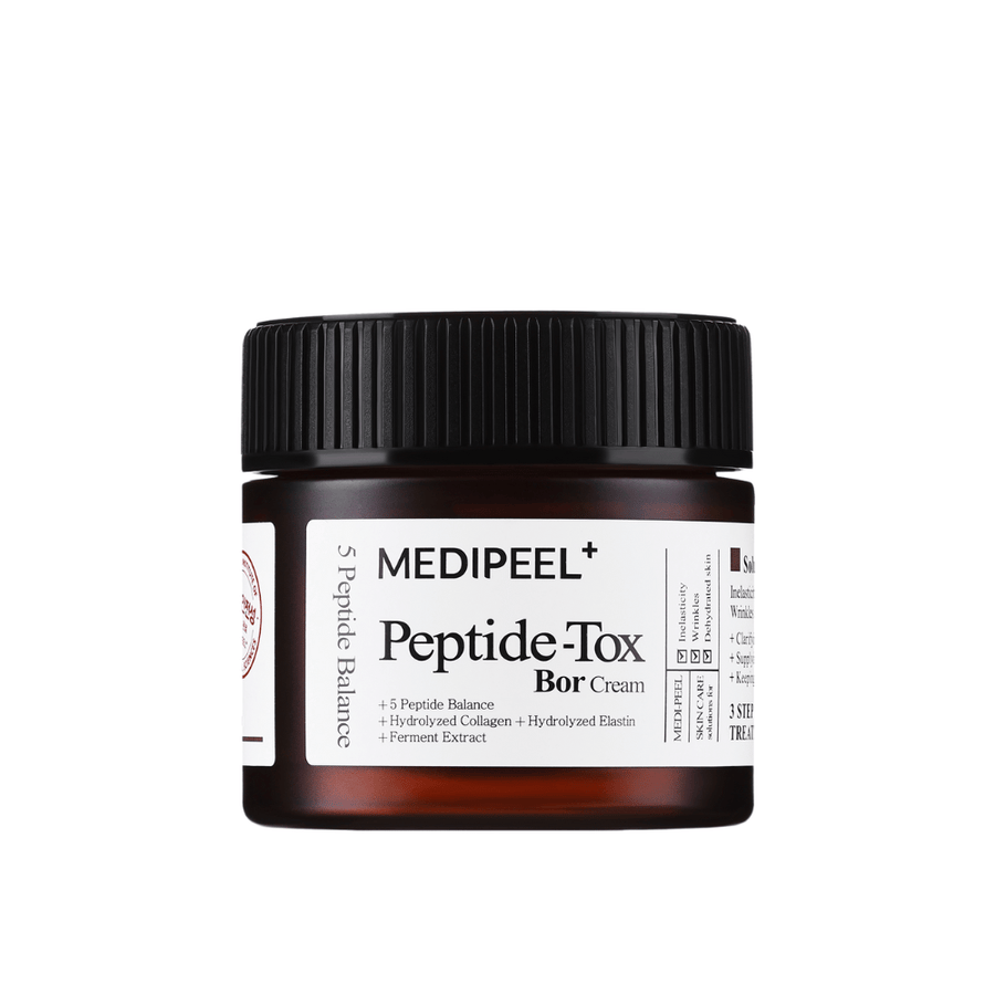 Immagine del prodotto MEDI-PEEL Peptide-Tox Bor Cream – crema viso coreana con peptidi che contrastano la lassità cutanea, migliorano la compattezza e forniscono idratazione duratura.