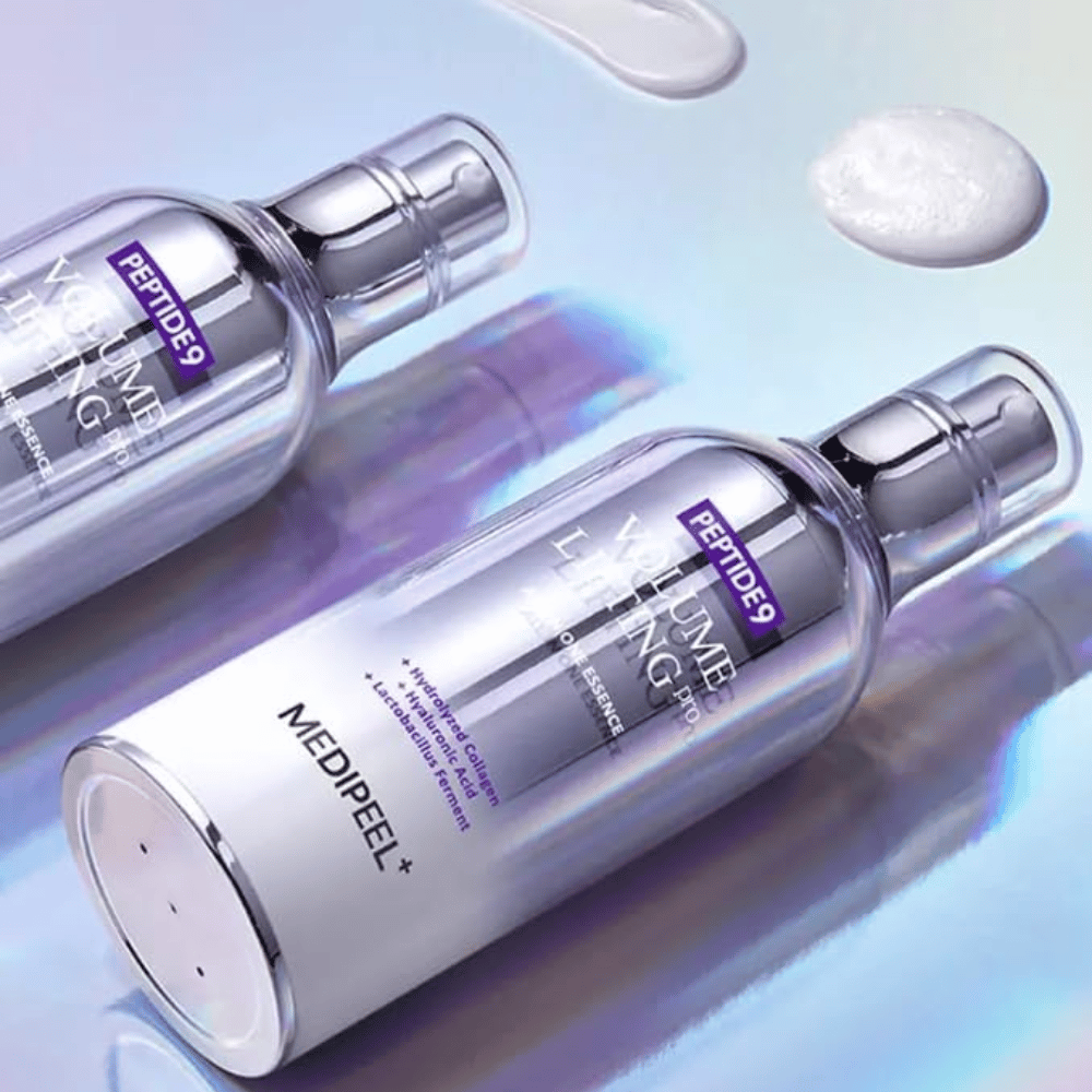 Medi-Peel Peptide 9 Volume Lifting Essenza viso – anti-age essenza viso idratante con peptidi che aiutano a dare alla pelle più volume, luminosità e una sensazione più soda.