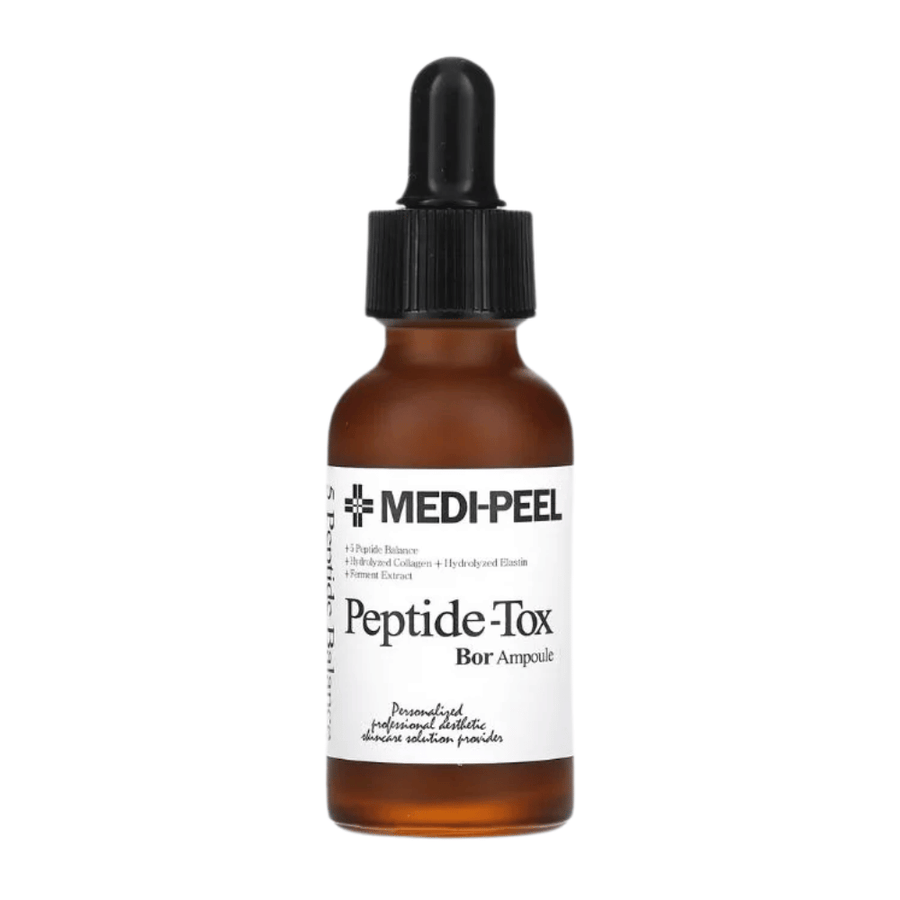 MEDI-PEEL Peptide-Tox Bor Ampoule immagine del prodotto – siero peptidico coreano che aiuta a contrastare le rughe, rafforzare la pelle e fornire un'idratazione intensa.