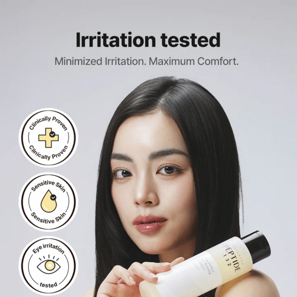 COSRX Peptide 132 Shampoo – testato clinicamente per pelle e occhi sensibili, minimizza l'irritazione e offre massimo comfort.