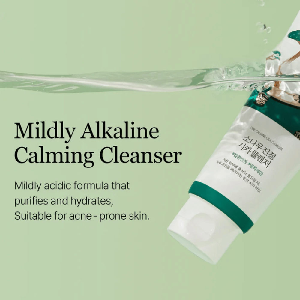 ROUND LAB Pine Calming Cica Cleanser – detergente viso delicato che deterge e idrata la pelle