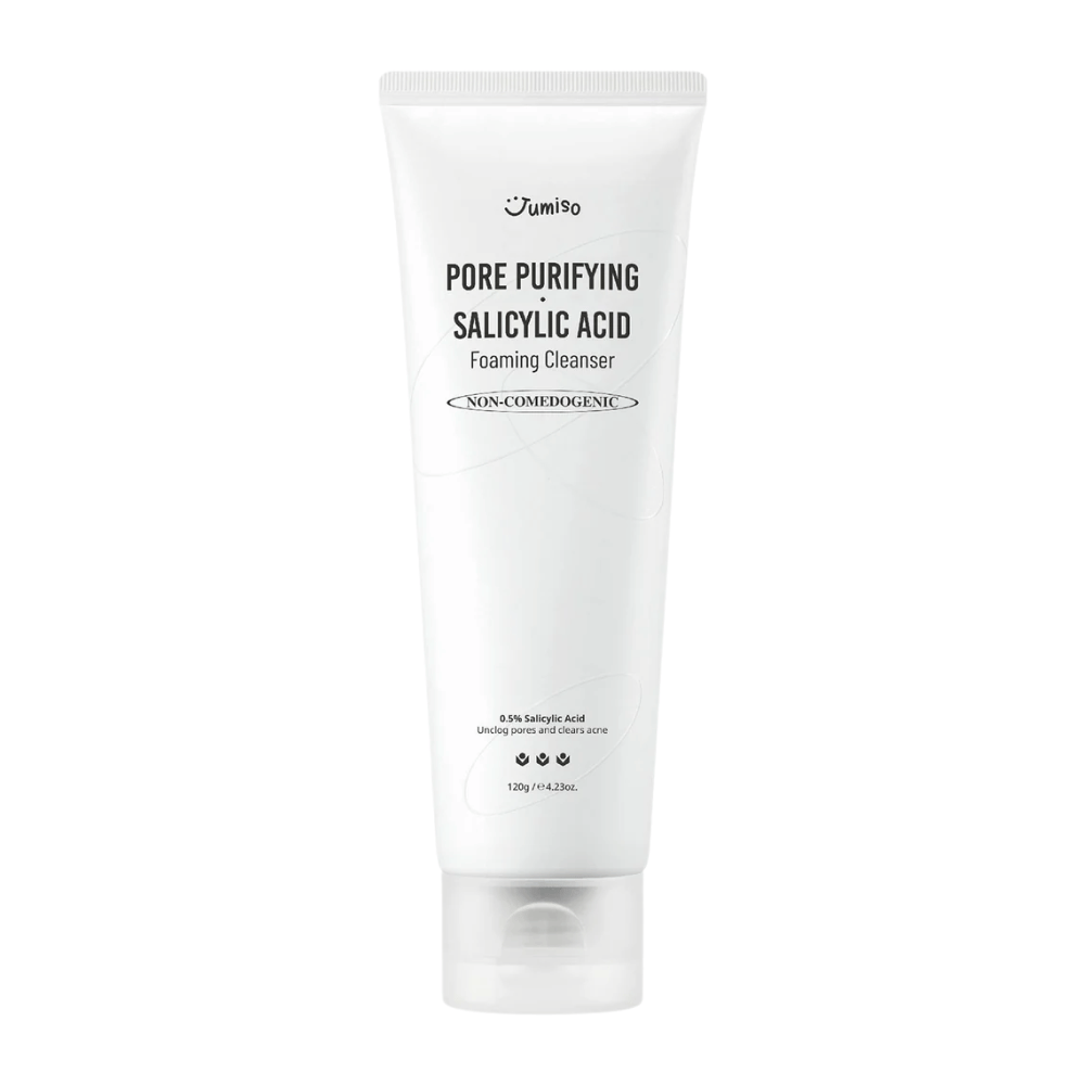 Jumiso Pore Purifying Salicylic Acid Foaming Cleanser 120g – non-comedogenic detergente viso con 0.5% di acido salicilico per pelle a tendenza acneica e grassa