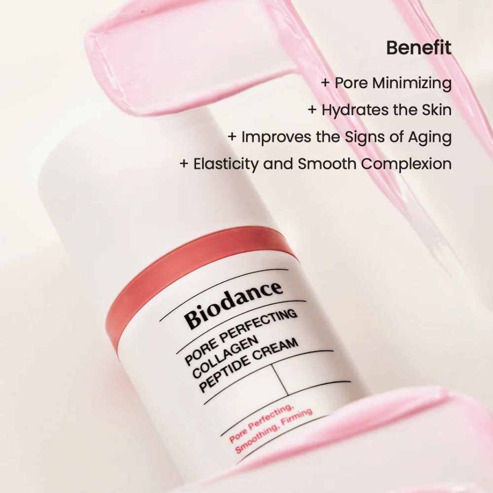 Biodance Pore Perfecting Collagen Peptide Cream consistenza – crema viso riducente i pori e rassodante con collagene