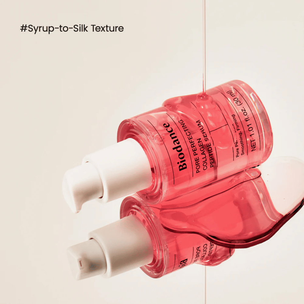 Biodance Pore Perfecting Collagen Peptide Serum con texture setosa – siero idratante e rassodante.