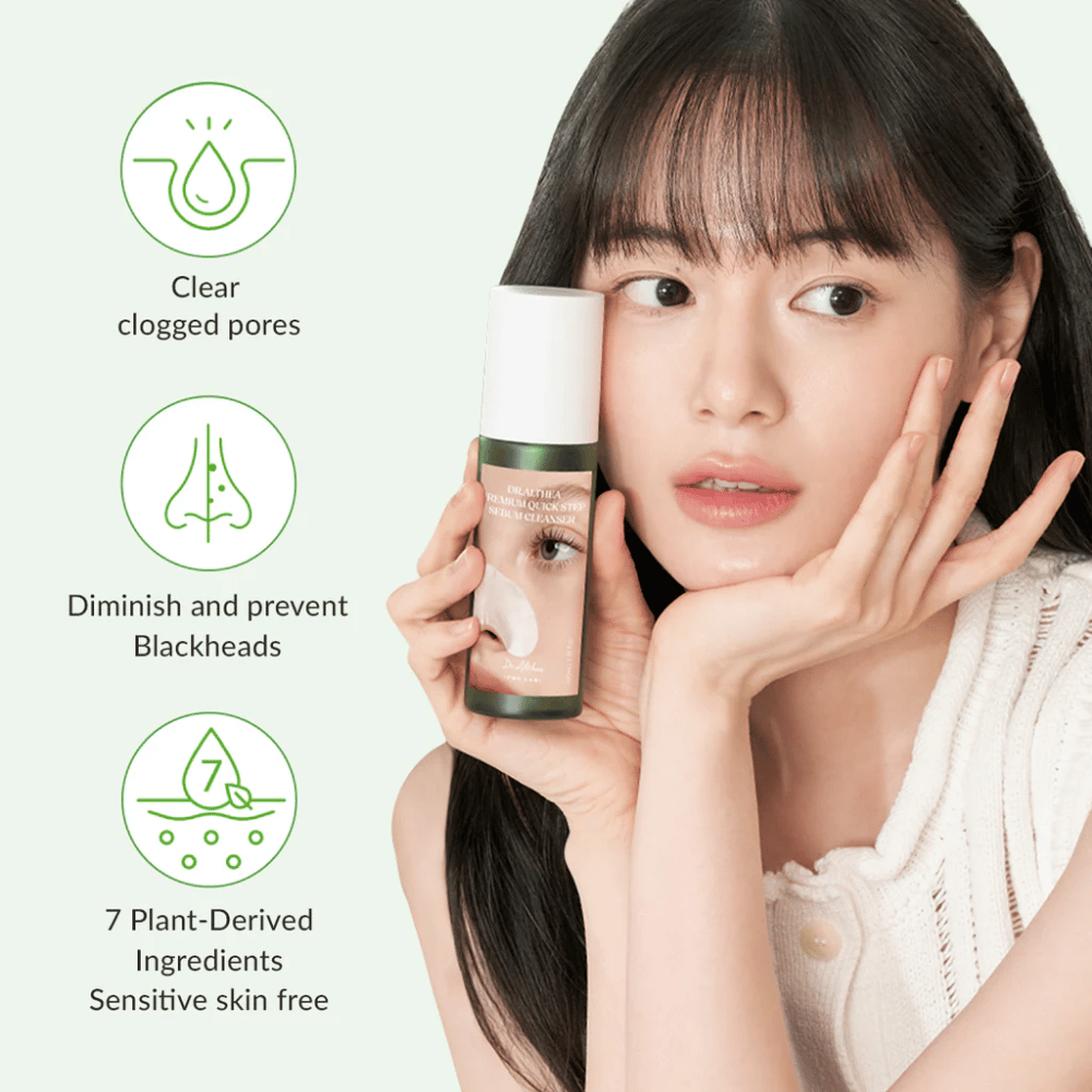 Dr. Althea Premium Quick Step Sebum Cleanser – delicato detergente viso che aiuta a pulire i pori ostruiti, ridurre i punti neri e adatto per la pelle sensibile.