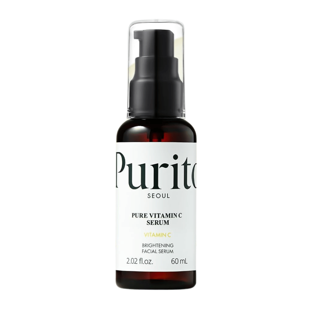 Purito SEOUL Pure Vitamin C Serum 60 ml – siero coreano alla vitamina C in flacone scuro con pompa per luminosità e un incarnato più uniforme.