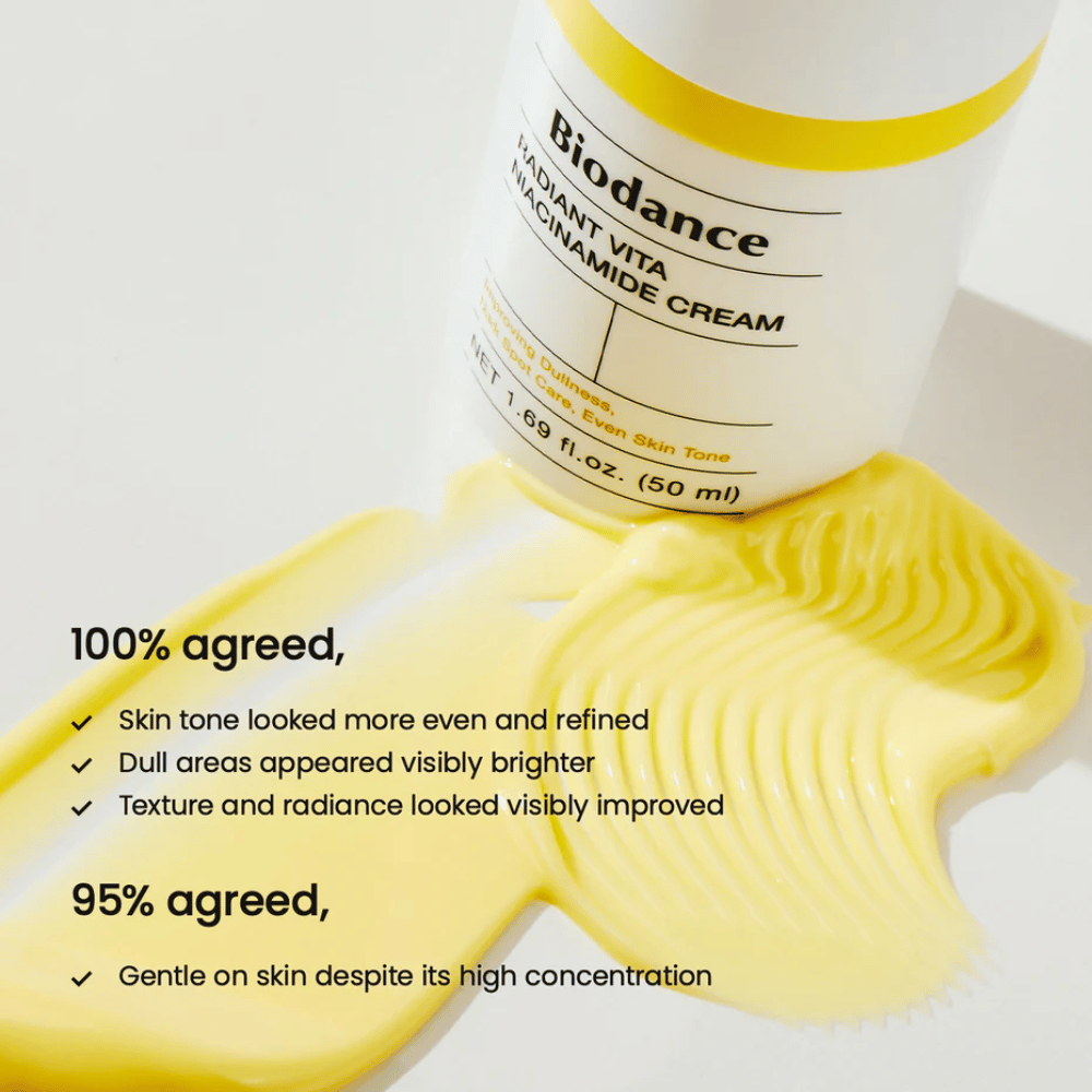 Biodance Radiant Vita Niacinamide Cream clinicamente testato – pelle più chiara e tono di pelle più uniforme