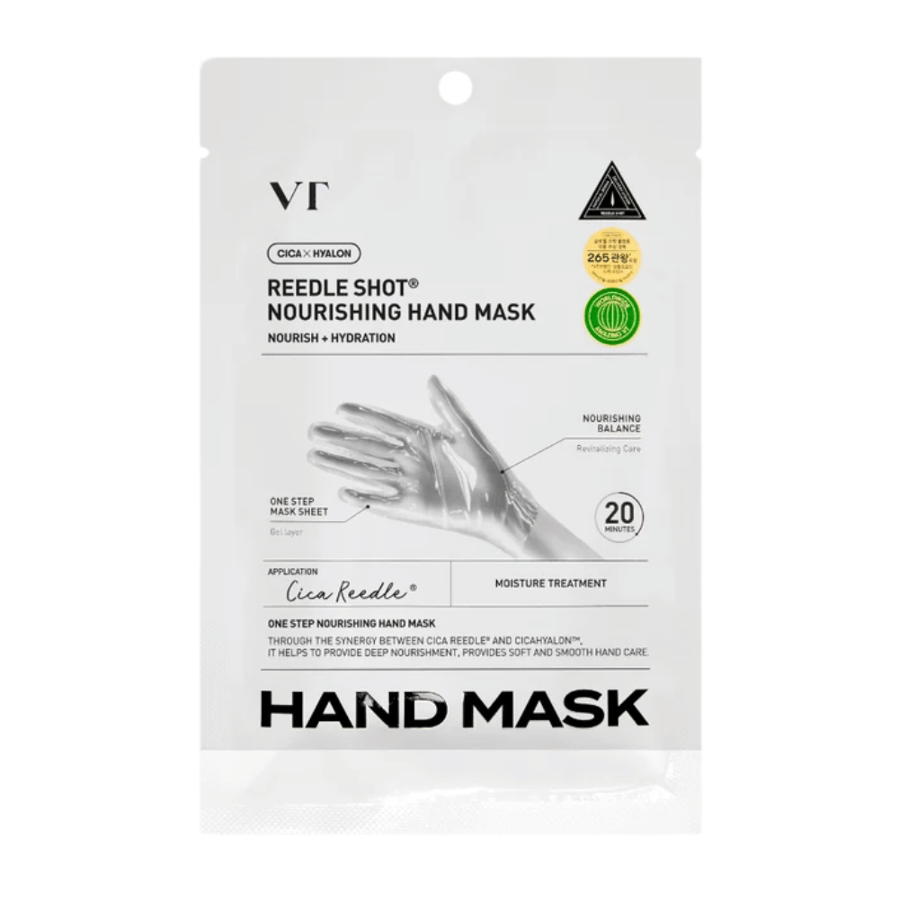 VT Cosmetics Reedle Shot Nourishing Hand Mask con CICA Reedle e acido ialuronico per una cura intensiva delle mani