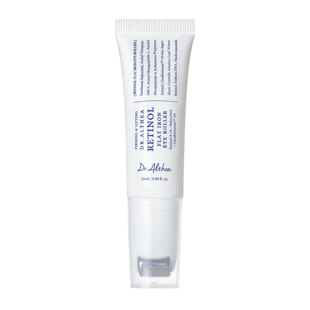 Dr. Althea Retinol Flat Iron Eye Roller – siero occhi con retinolo e applicatore a rullo che riduce le rughe, le occhiaie e la pelle stanca.