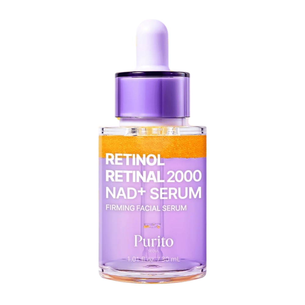 PURITO SEOUL Retinol Retinal 2000 NAD+ Serum 30 ml – siero viso coreano rassodante con retinolo, retinal e NAD+.