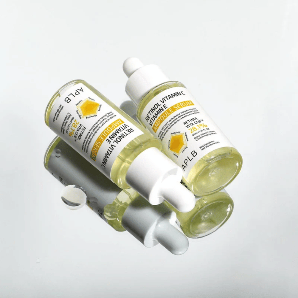 APLB Retinol Vitamin C Vitamin E Ampoule Serum flaconi con effetto specchio