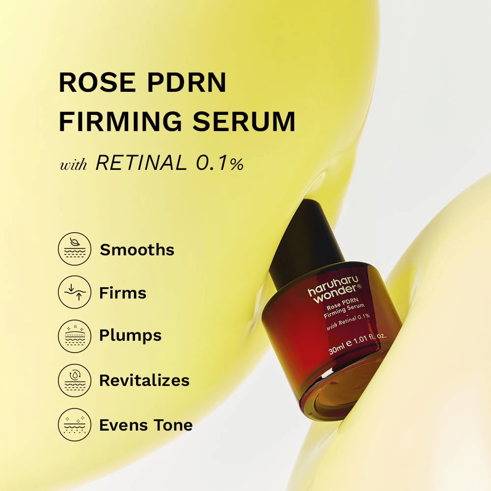 Haruharu Wonder Rose PDRN Firming Serum – siero levigante e rassodante con retinale 0,1%