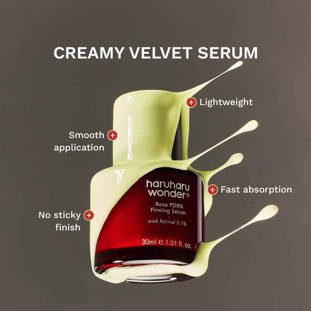 Haruharu Wonder Rose PDRN Firming Serum – siero leggermente cremoso con assorbimento rapido e finish non appiccicoso