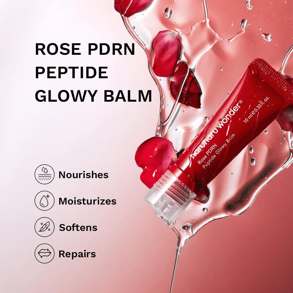 Haruharu Wonder Rose PDRN Peptide Glowy Balm – trattamento labbra nutriente e idratante per labbra secche e screpolate