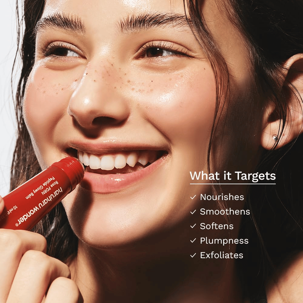 Haruharu Wonder Rose PDRN Peptide Glowy Balm – balsamo labbra trattante che idrata, ammorbidisce e dona una sensazione di maggiore volume