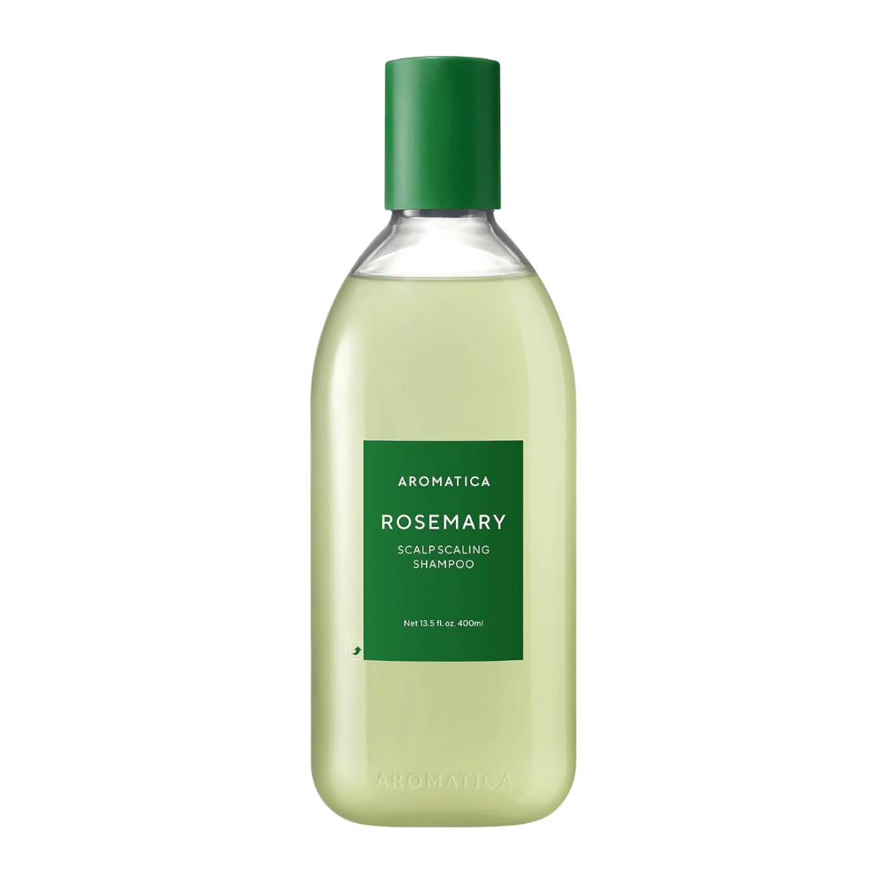 AROMATICA Rosemary Scalp Scaling Shampoo 400 ml – shampoo vegano al rosmarino e acido salicilico che deterge il cuoio capelluto, rimuove gli accumuli e rinforza i capelli.