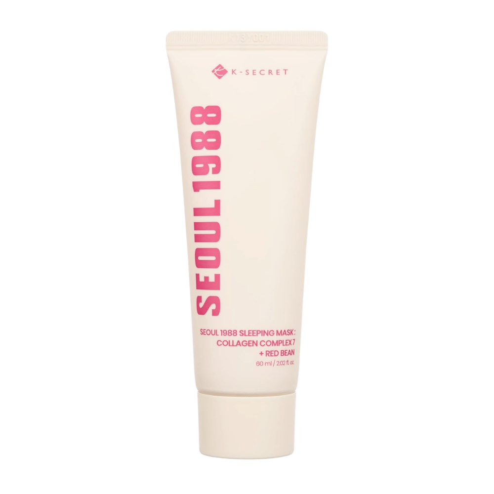 K-SECRET SEOUL 1988 Sleeping Mask Collagen Complex 7 + Red Bean 60 ml – maschera notte idratante con collagene ed estratto di fagiolo rosso.
