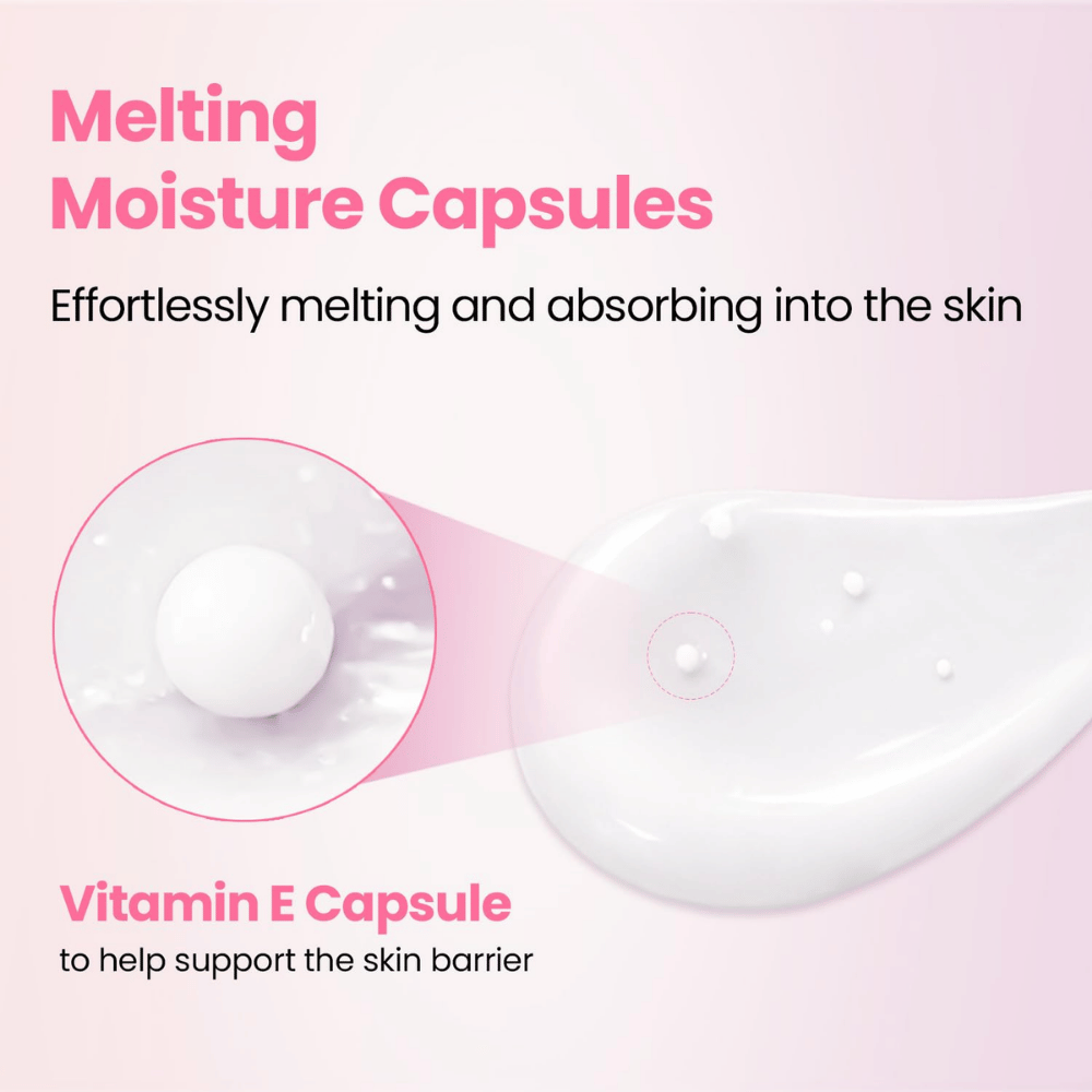 K-SECRET SEOUL 1988 Sleeping Mask – consistenza cremosa con capsule idratanti a effetto fondente e vitamina E che aiutano a supportare la barriera cutanea.