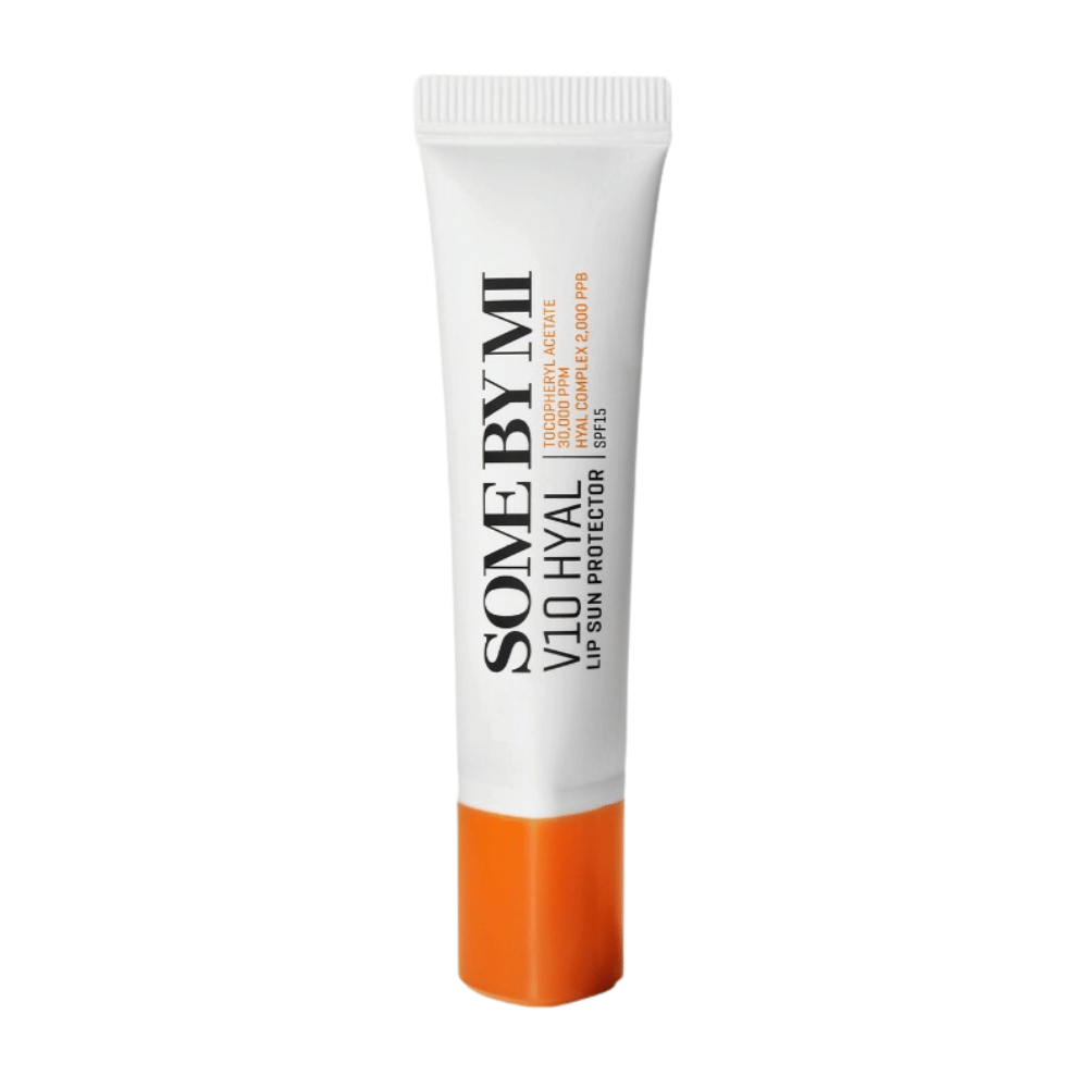 Un tubo Some By Mi V10 Hyal Lip Sun Protector SPF15 7ml su sfondo bianco.