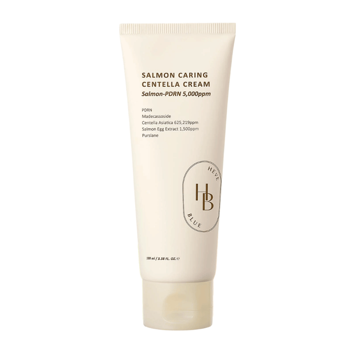 Salmon Caring Centella Cream con Salmon-PDRN 5,000ppm e Centella Asiatica – crema viso lenitiva e rinforzante per pelle secca e sensibile.