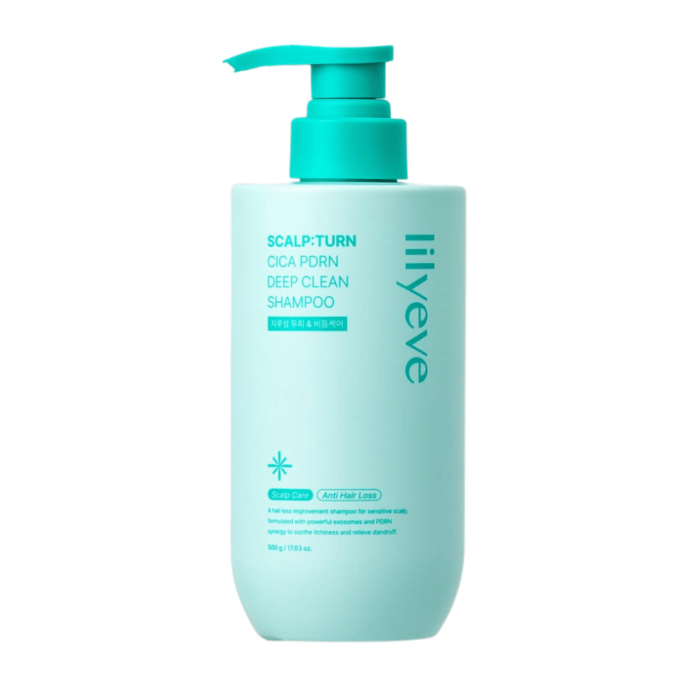 LILYEVE Scalp:Turn Cica PDRN Deep Clean Shampoo – shampoo detergente profondo con Cica, PDRN ed esosomi che si prendono cura del cuoio capelluto e contribuiscono a capelli più sani.