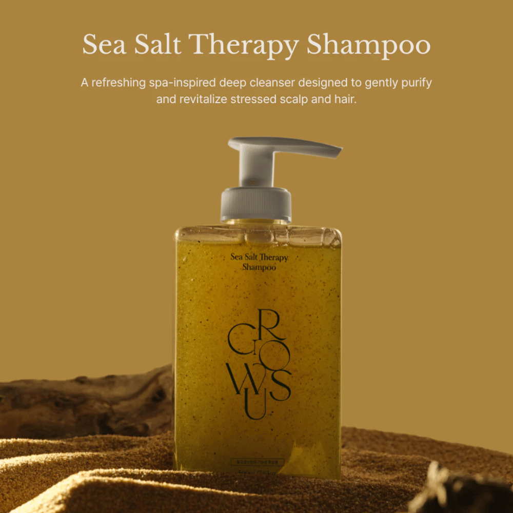 GROWUS Sea Salt Therapy Shampoo – shampoo detergente profondo per cuoio capelluto stressato e capelli grassi