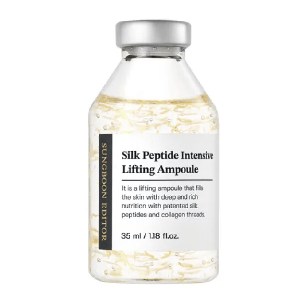SUNGBOON EDITOR Silk Peptide Intensive Lifting Ampoule siero viso da 35 ml con collagene e peptidi per effetto anti-età, pelle più soda e struttura cutanea migliorata.