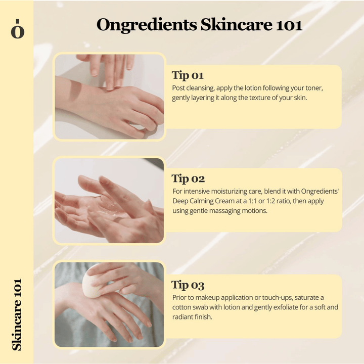 Ongredients Skin Barrier Calming Lotion lozione viso che rafforza la barriera cutanea, idrata la pelle e lenisce la pelle sensibile.