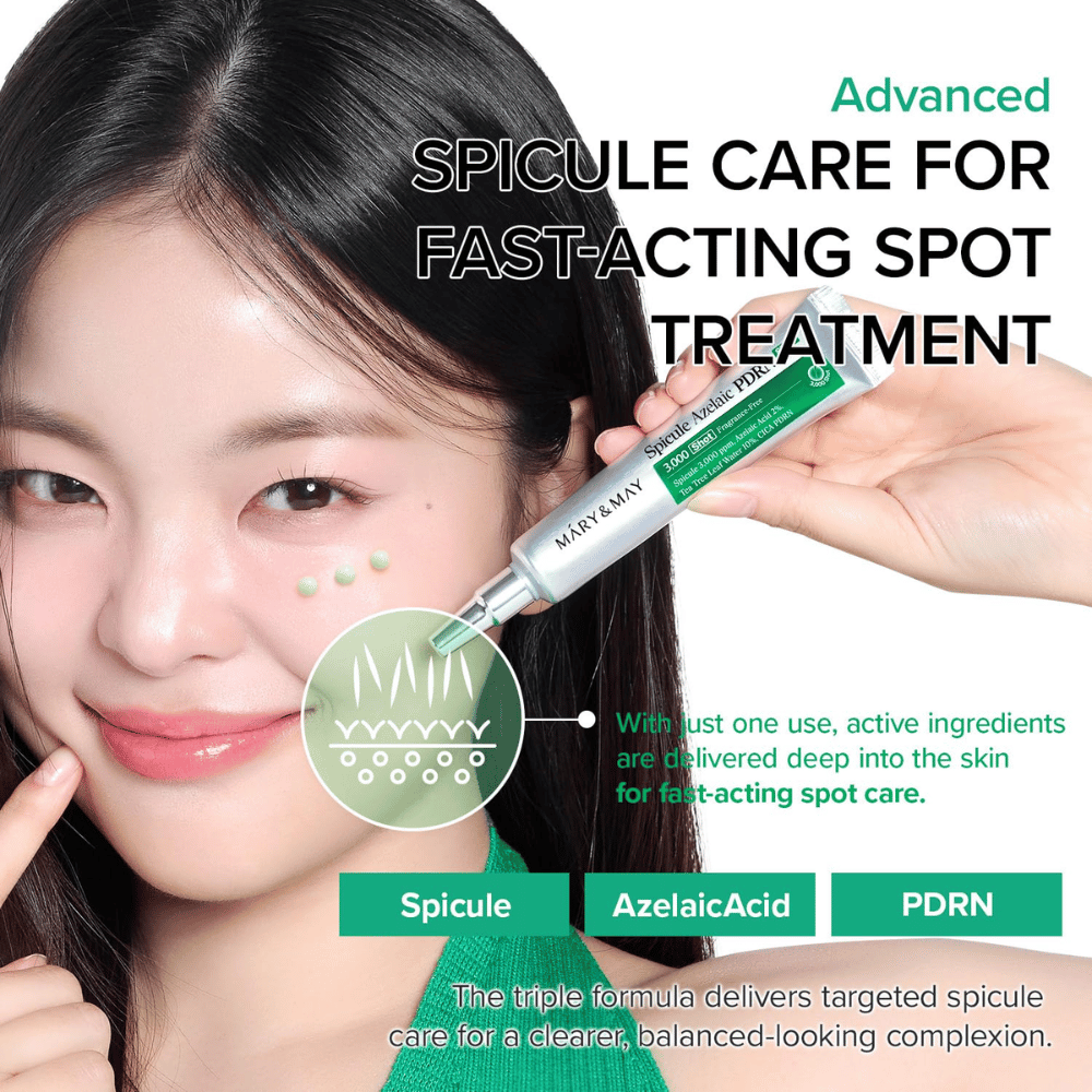 Mary&May Spicule Azelaic PDRN Spot Cream – trattamento localizzato con spicole, acido azelaico e PDRN