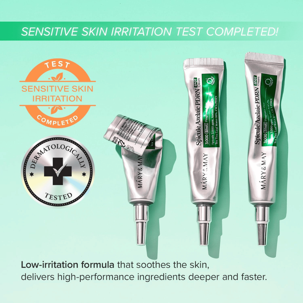 Mary&May Spicule Azelaic PDRN Spot Cream – crema localizzata dermatologicamente testata per pelli sensibili