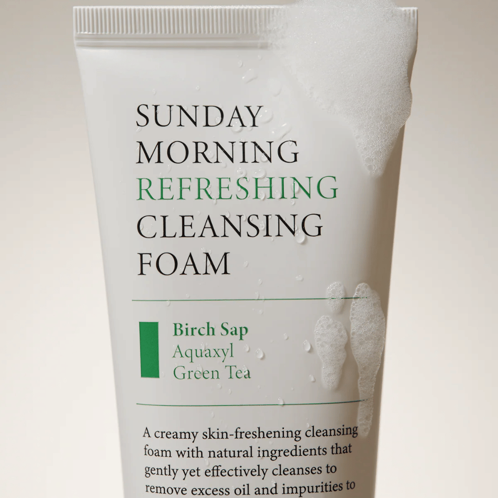 AXIS-Y Sunday Morning Refreshing Cleansing Foam con linfa di betulla, Aquaxyl e tè verde