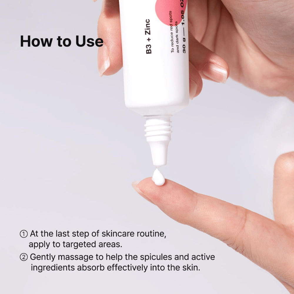 TIA'M AC Fighting Spot RX Cream – appliceras på specifika områden i sista steget av hudvårdsrutinen för att lugna och behandla blemmor.