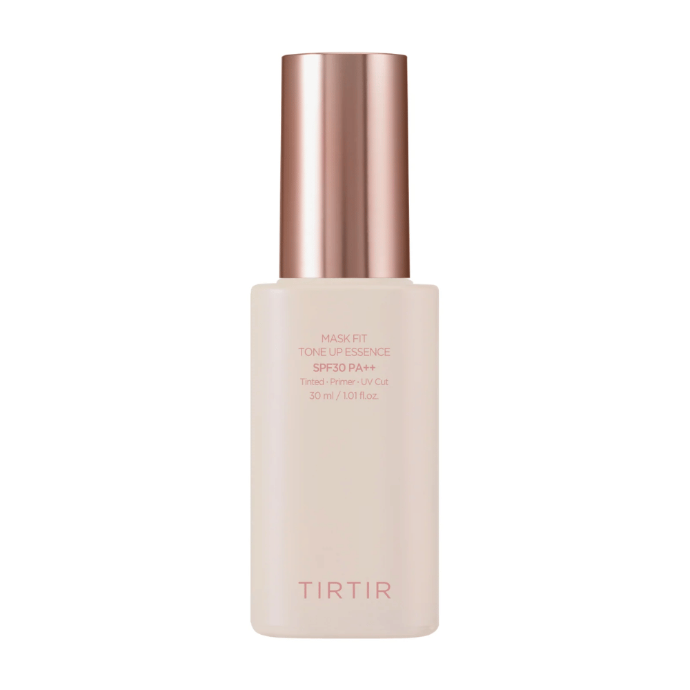 Immagine del prodotto di "TIRTIR MASK FIT TONE UP ESSENCE" con SPF30 PA++, un primer colorato che protegge dai raggi UV. Contenuto: 30 ml.
