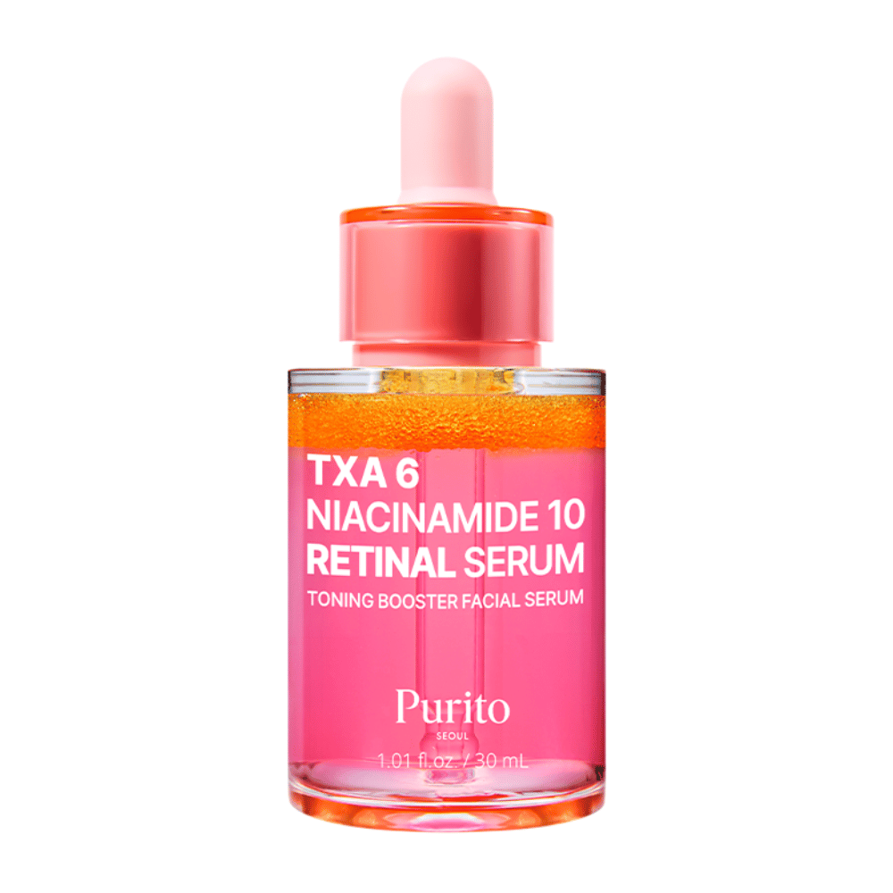 Immagine del prodotto su Purito TXA 6 Niacinamide 10 Retinal Serum 30 ml. Siero booster tonificante che migliora la struttura e la luminosità della pelle.