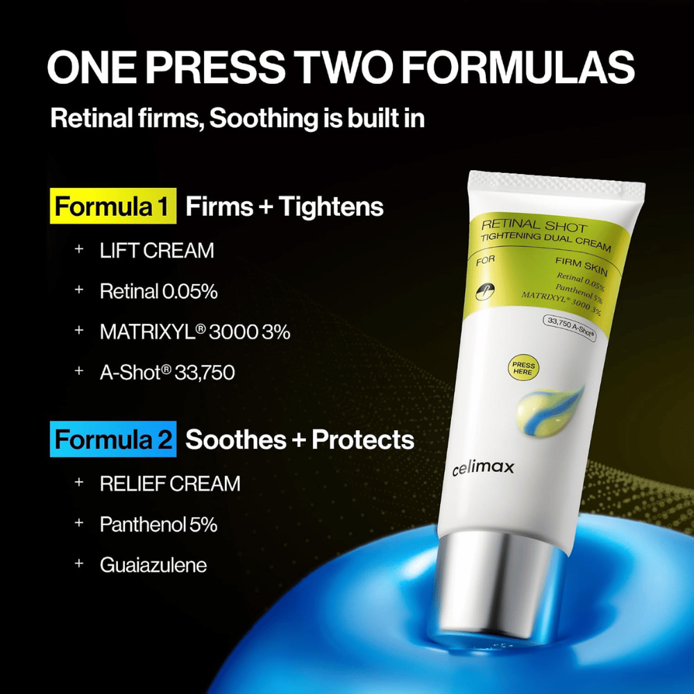 Celimax The Vita-A Retinal Shot Tightening Dual Cream – formula doppia per rassodare, idratare e lenire la pelle