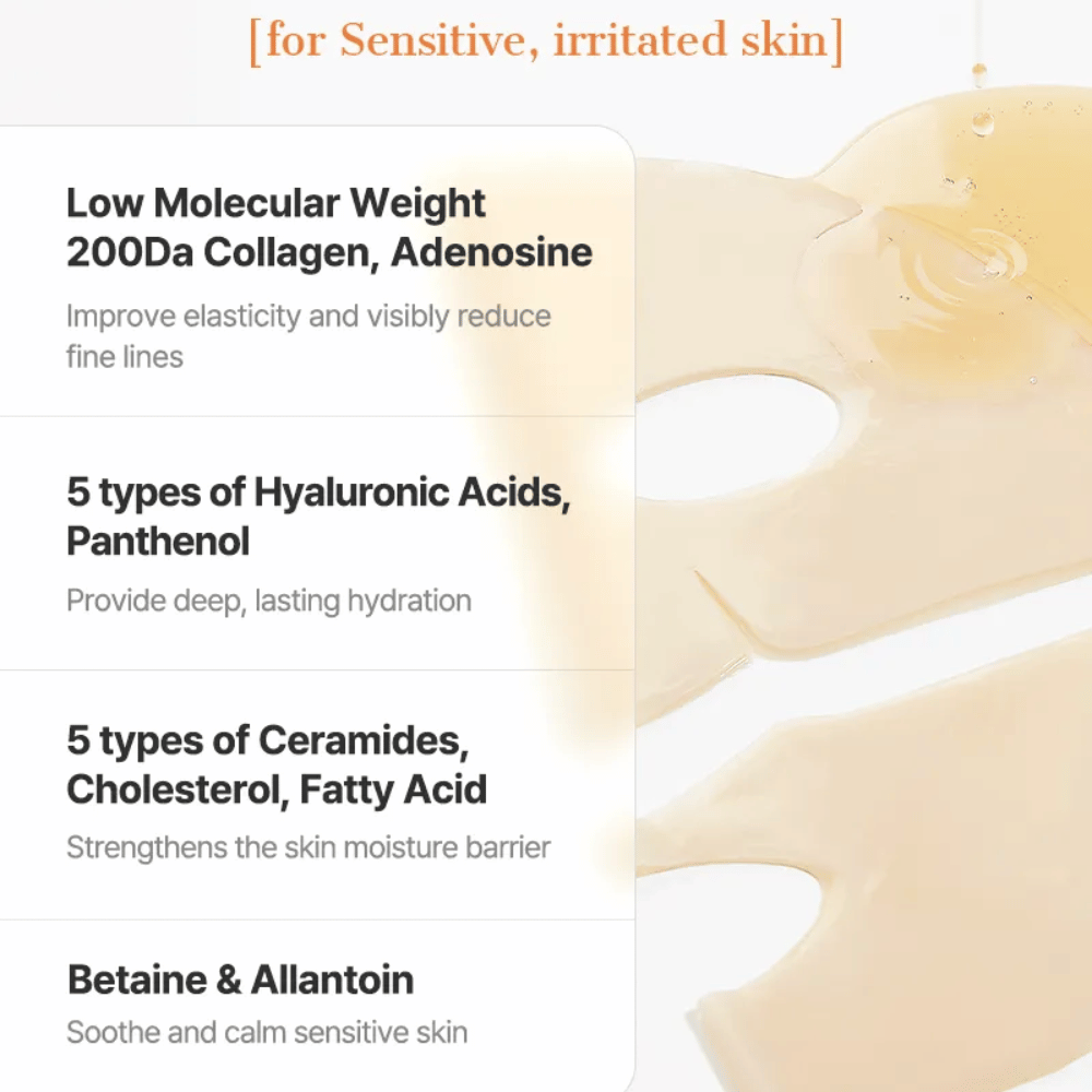 COSRX Alpha-Arbutin Discoloration Care Hydrogel Mask con ceramidi, acido ialuronico e pantenolo – sheet mask lenitivo per pelle sensibile e irritata.