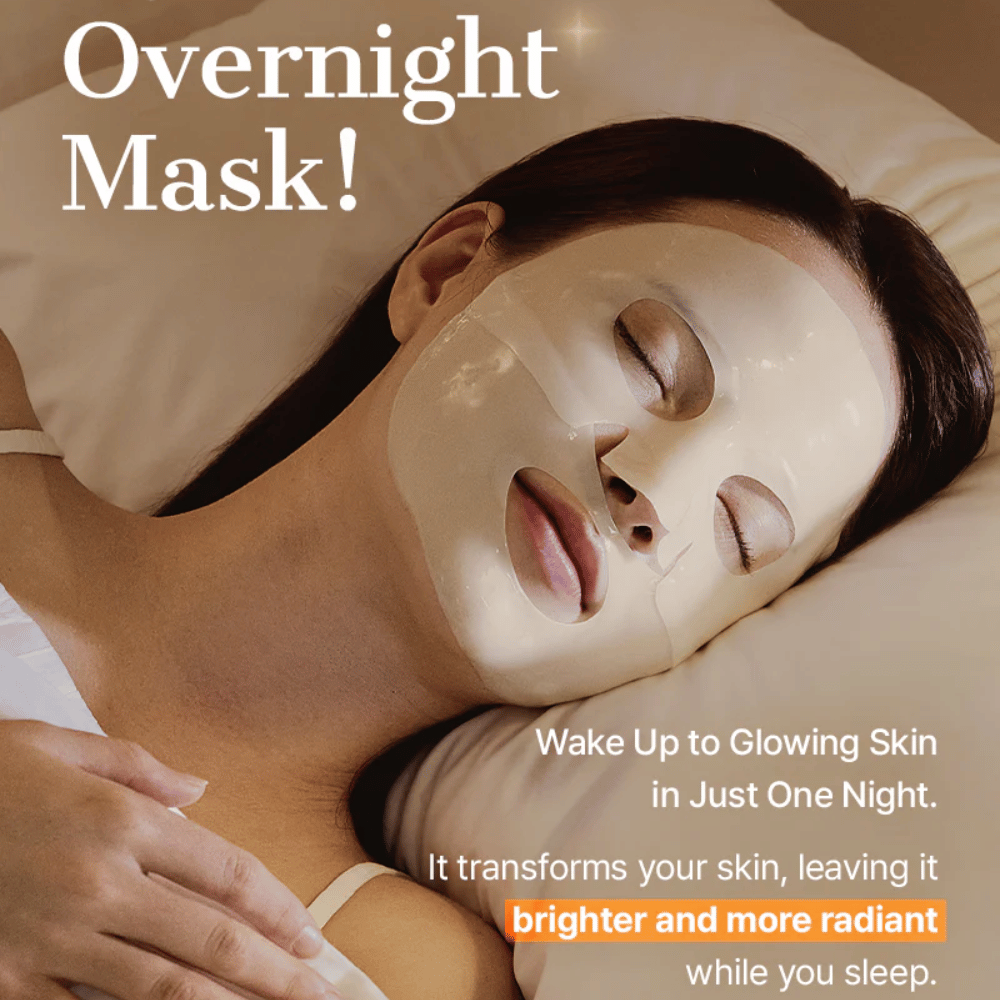 COSRX Alpha-Arbutin Discoloration Care Hydrogel Mask come maschera notte – maschera hydrogel che dona luminosità, idrata intensamente e rende la pelle più chiara durante la notte.