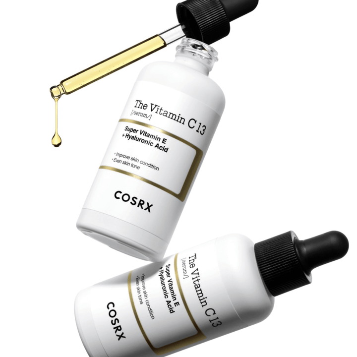 COSRX The Vitamin C 13 Serum 20 ml con pipetta e goccia di siero dorato, siero alla vitamina C per un tono della pelle più uniforme e una struttura della pelle migliorata.