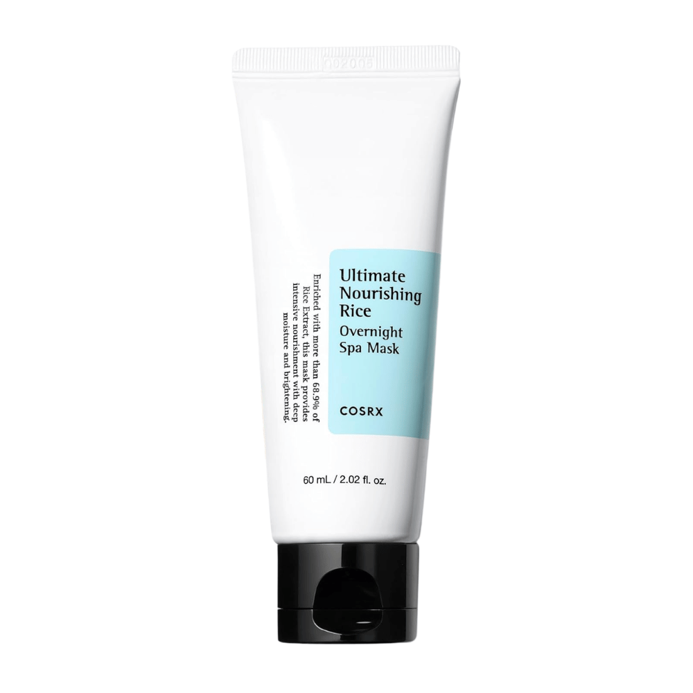 COSRX Ultimate Nourishing Rice Overnight Spa Mask 60 ml maschera da notte con estratto di riso per pelle idratata e luminosa
