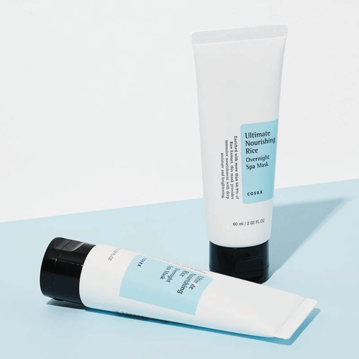 COSRX Ultimate Nourishing Rice Overnight Spa Mask 60 ml maschera da notte idratante con riso che rinforza la barriera cutanea