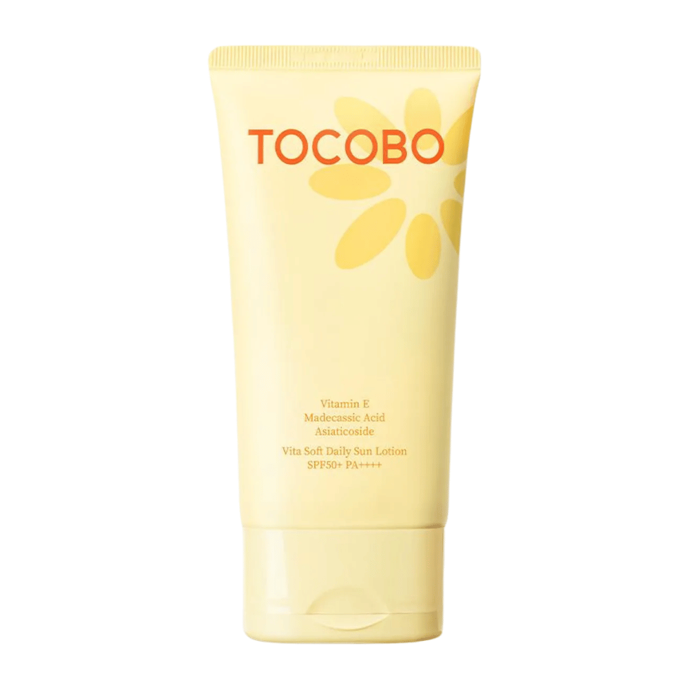 Tocobo Vita Soft Daily Sun Lotion SPF50+ PA++++ crema solare vegana con vitamina E che protegge la pelle e dona una sensazione morbida e idratata