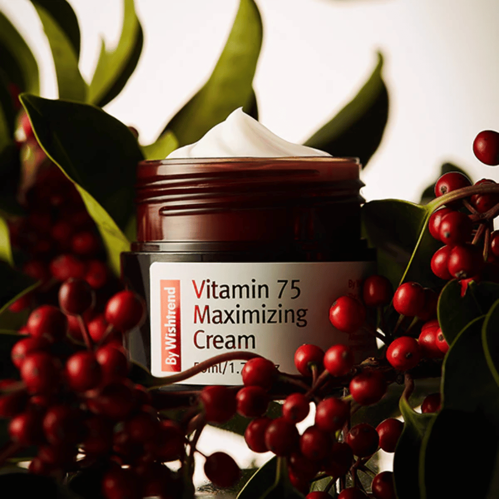 By Wishtrend Vitamin 75 Maximizing Cream con estratto di olivello spinoso ricco di vitamine che dona glow, idrata la pelle e migliora la luminosità della pelle.