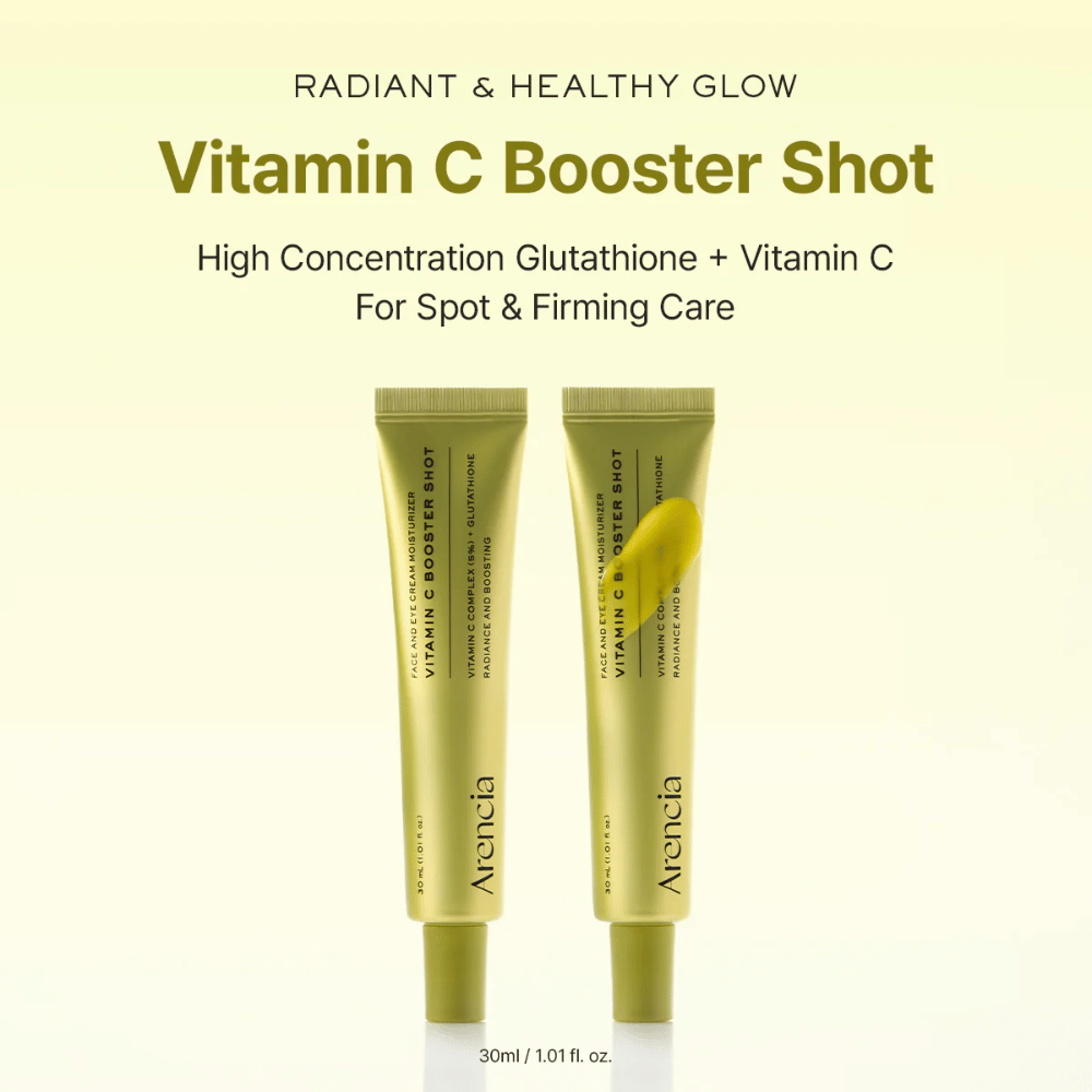Arencia Vitamin C Booster Shot bagliore radiante – siero alla vitamina C con glutatione che dona luminosità, un tono della pelle più uniforme e una pelle più compatta
