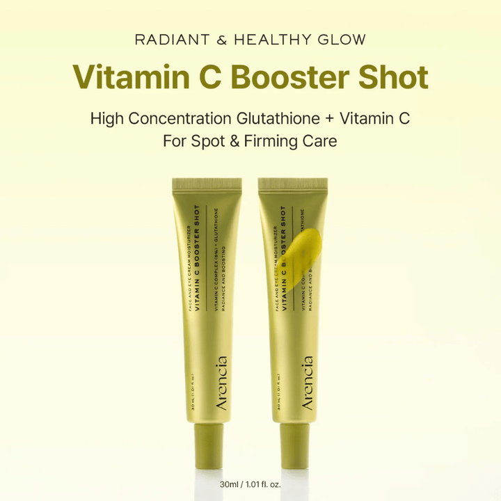 Arencia Vitamin C Booster Shot bagliore radiante – siero alla vitamina C con glutatione che dona luminosità, un tono della pelle più uniforme e una pelle più compatta