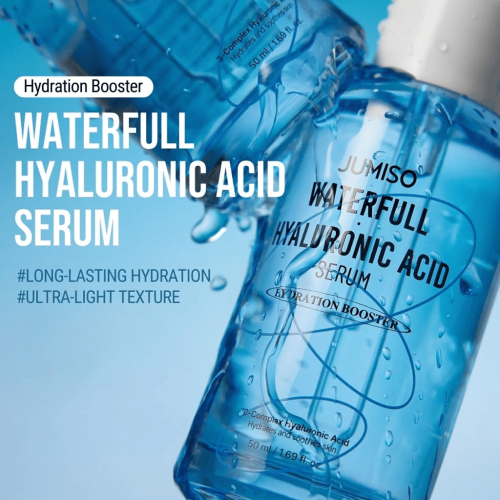 Jumiso Waterfull Hyaluronic Acid Serum – siero idratante coreano ultraleggero con idratazione duratura e rapido assorbimento