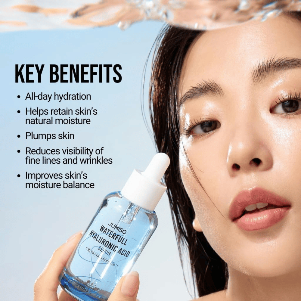 Jumiso Waterfull Hyaluronic Acid Serum 50 ml – siero all'acido ialuronico intensamente idratante che rimpolpa la pelle e riduce la visibilità delle linee sottili