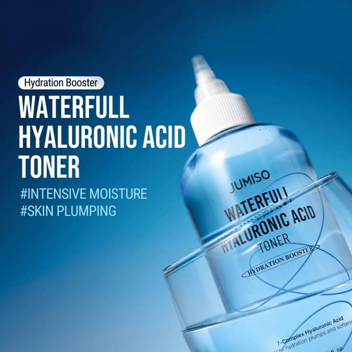 Jumiso Waterfull Hyaluronic Acid Tonico viso – toner coreano idratante per un'idratazione intensa e pelle rimpolpata con una sensazione leggera e non appiccicosa